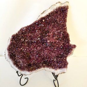 #1135AME Real Large Druzy Cathedral Amethyst Geode 14" by 10.5" by 2.5"